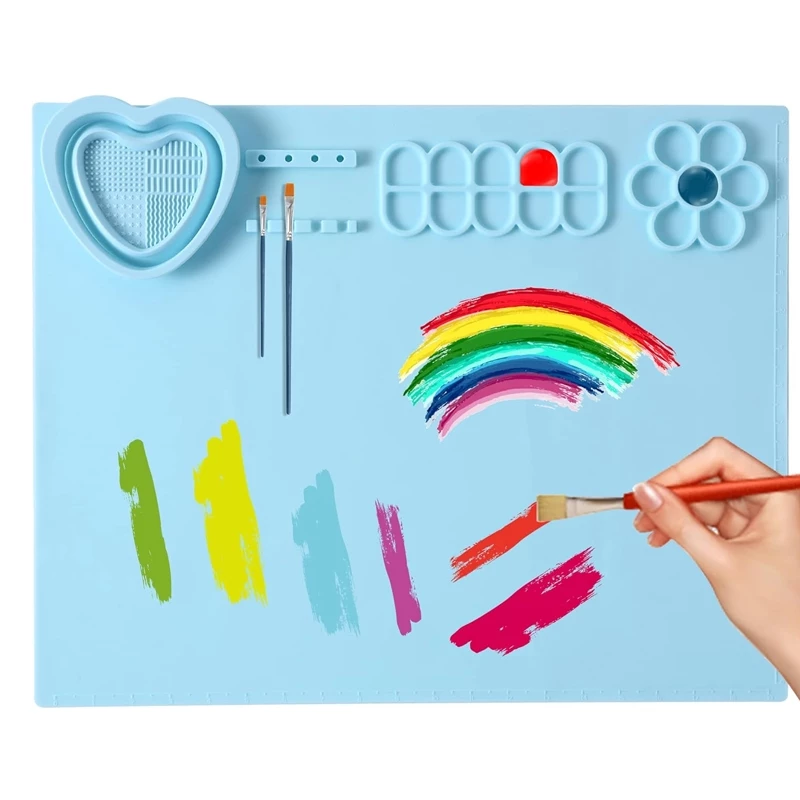 Mess-Free Silicone Art Mat for Kids' Creative Fun!