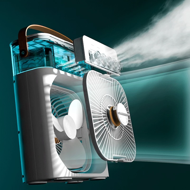 Versatile Air Cooler Fan: 5 Nozzles, 3 Gears, Large Tank Capacity - USB Powered