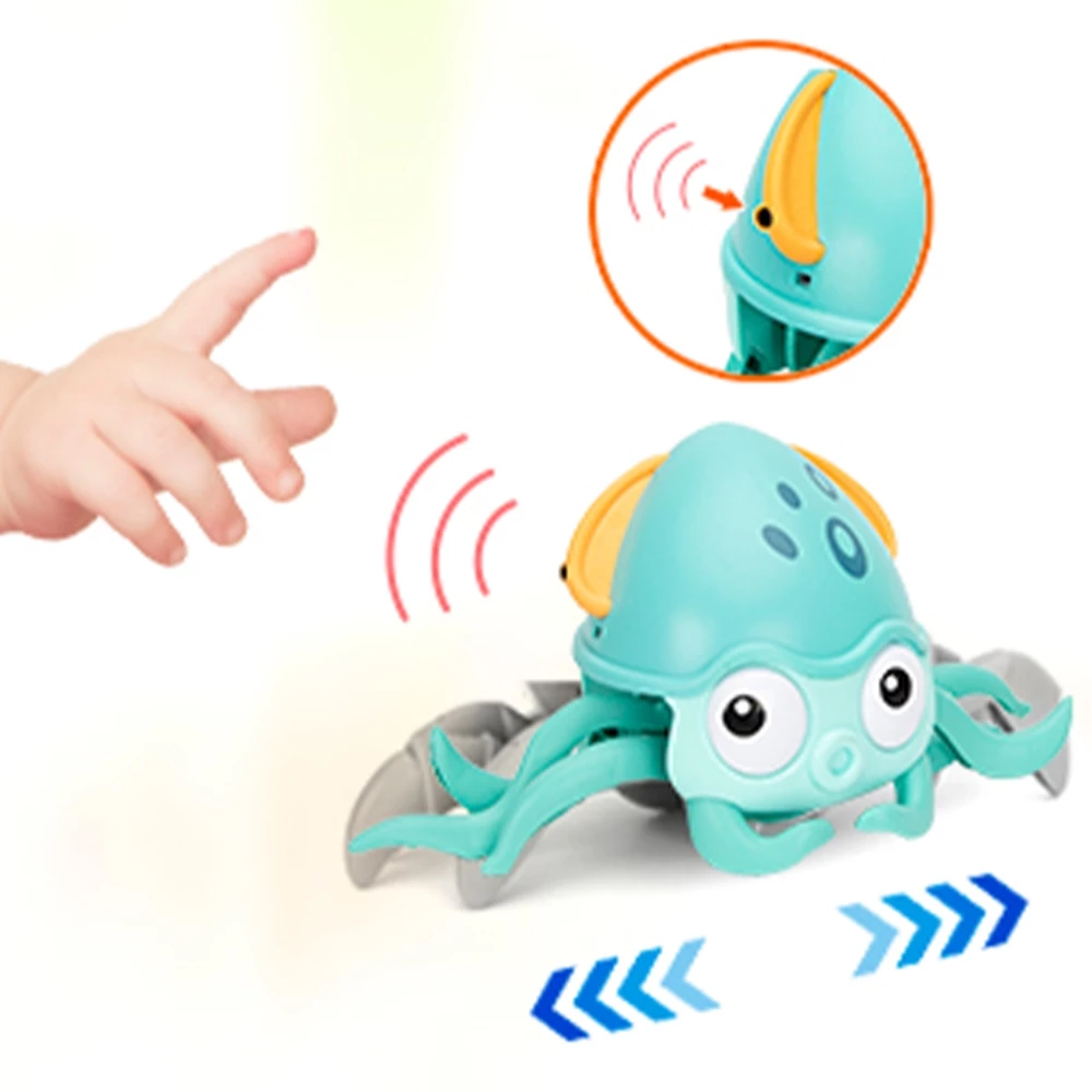 Engaging Crawling Octopus Toy: Music, LED Lights, USB Rechargeable!