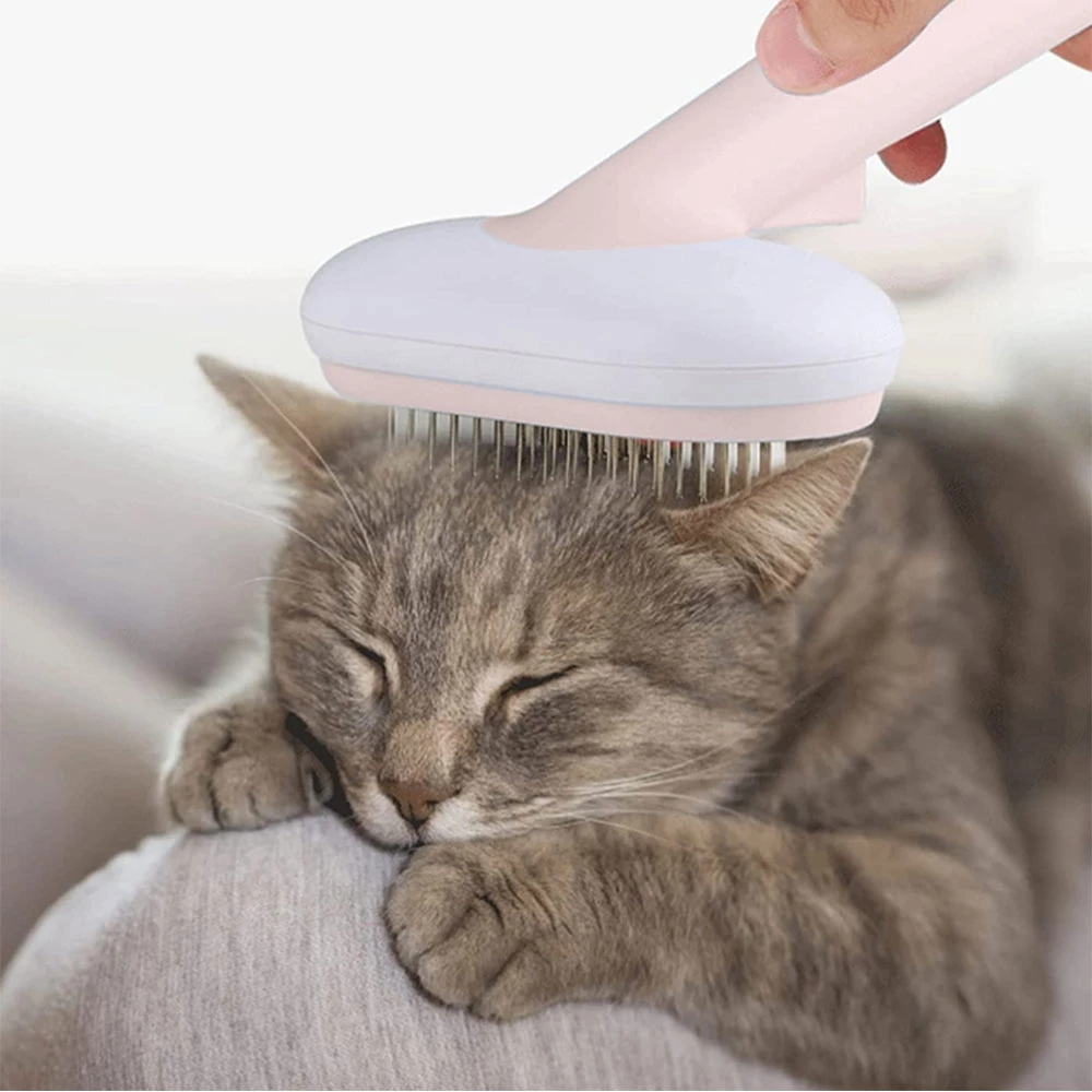 Self-Cleaning Slicker Brush & Massager Combo: Effortless Pet Grooming