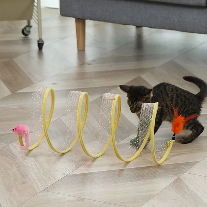 2 pcs Interactive Collapsible Tunnel for Cats and Dogs