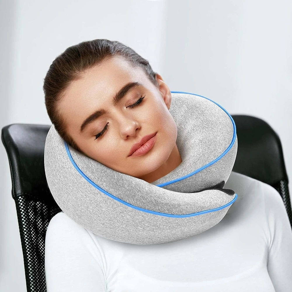 Travel Neck Pillow for Ultimate 360° Comfort & Support - Sleep and Rest!