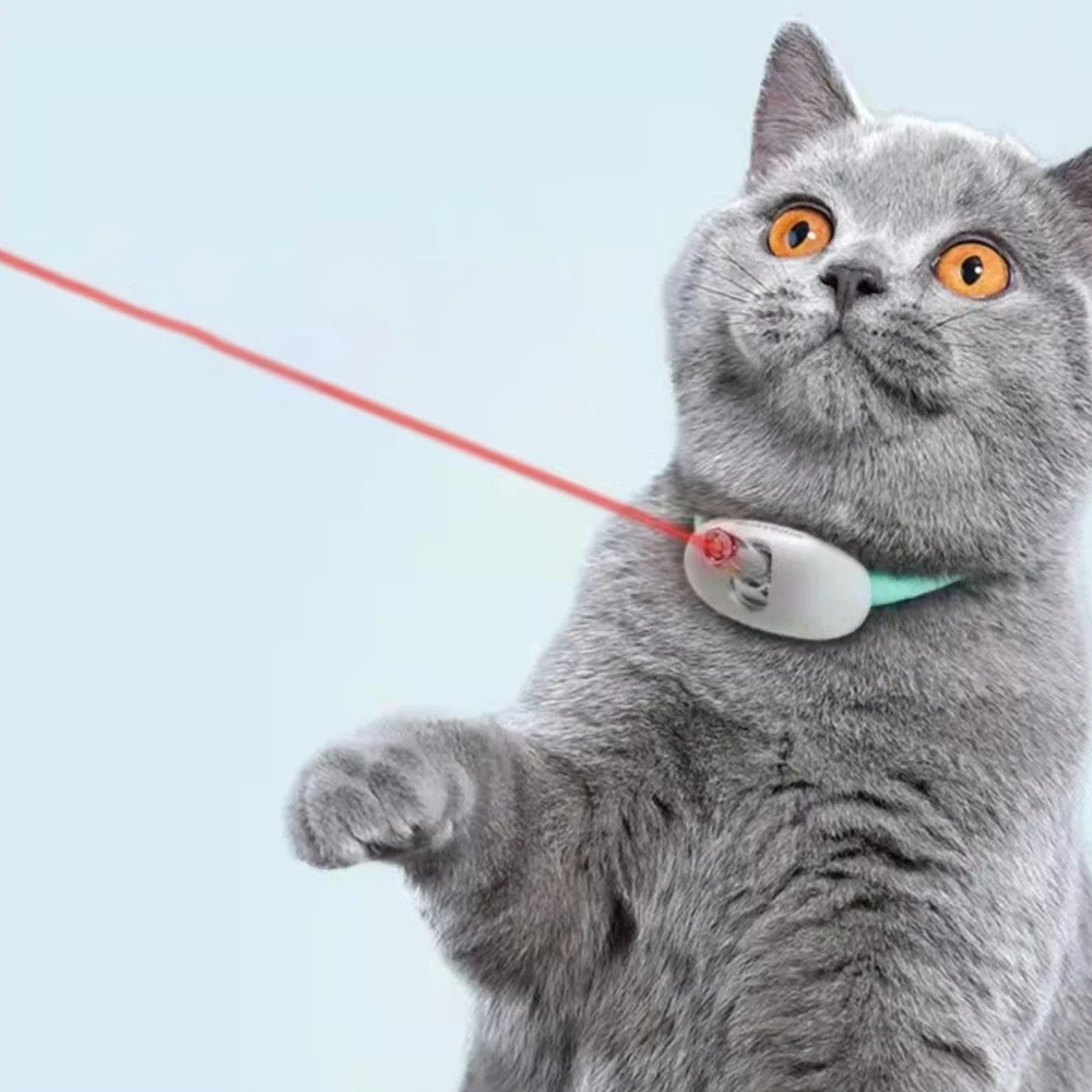 Electric Laser Pet Collar: Engage & Entertain Your Cat All Day!