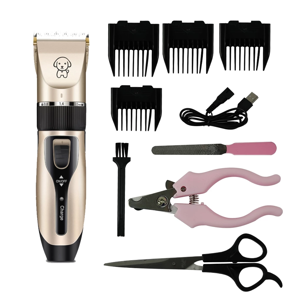 Professional Electric Pet Hair Clippers: Precise Grooming, Cordless Design, USB Charging