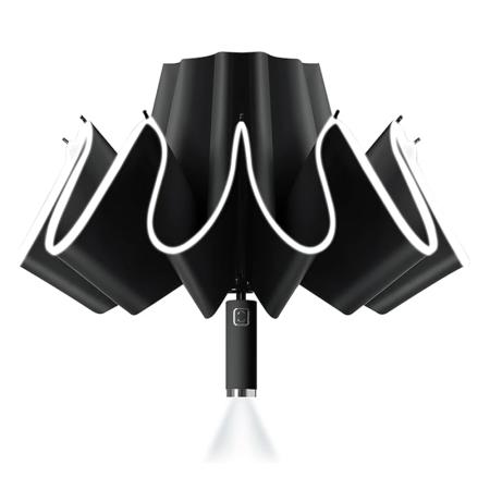 Innovative Reverse Folding UV Umbrella with LED Flashlight: Stay Dry Anywhere