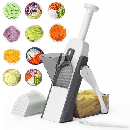 Multifunctional Vegetable Cutter 5-in-1: Ultimate Vegetable Chopper & Dicer | Adjustable Kitchen Tool for Effortless Food Prep | Includes Container