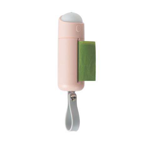 Convenient Pet Waste Bag Dispenser: LED Light & USB Charging Included!