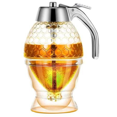 Honey & Syrup Dispenser 200 ml: Leak-proof, Clean Pour, Effortless